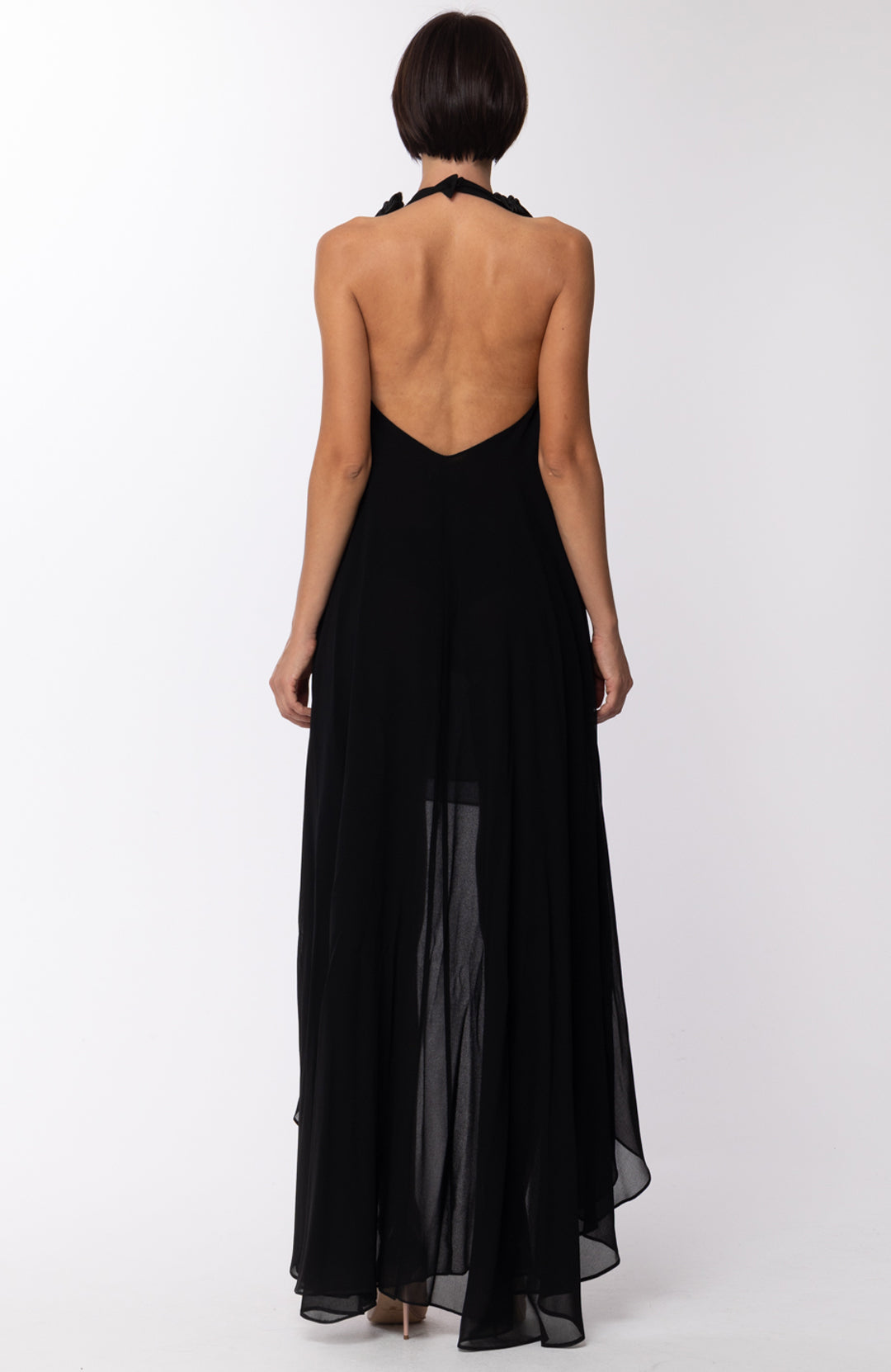 Les Bourdelles Des Garcons Abito Asimmetrico con Collana Rimovibile A28 NERO