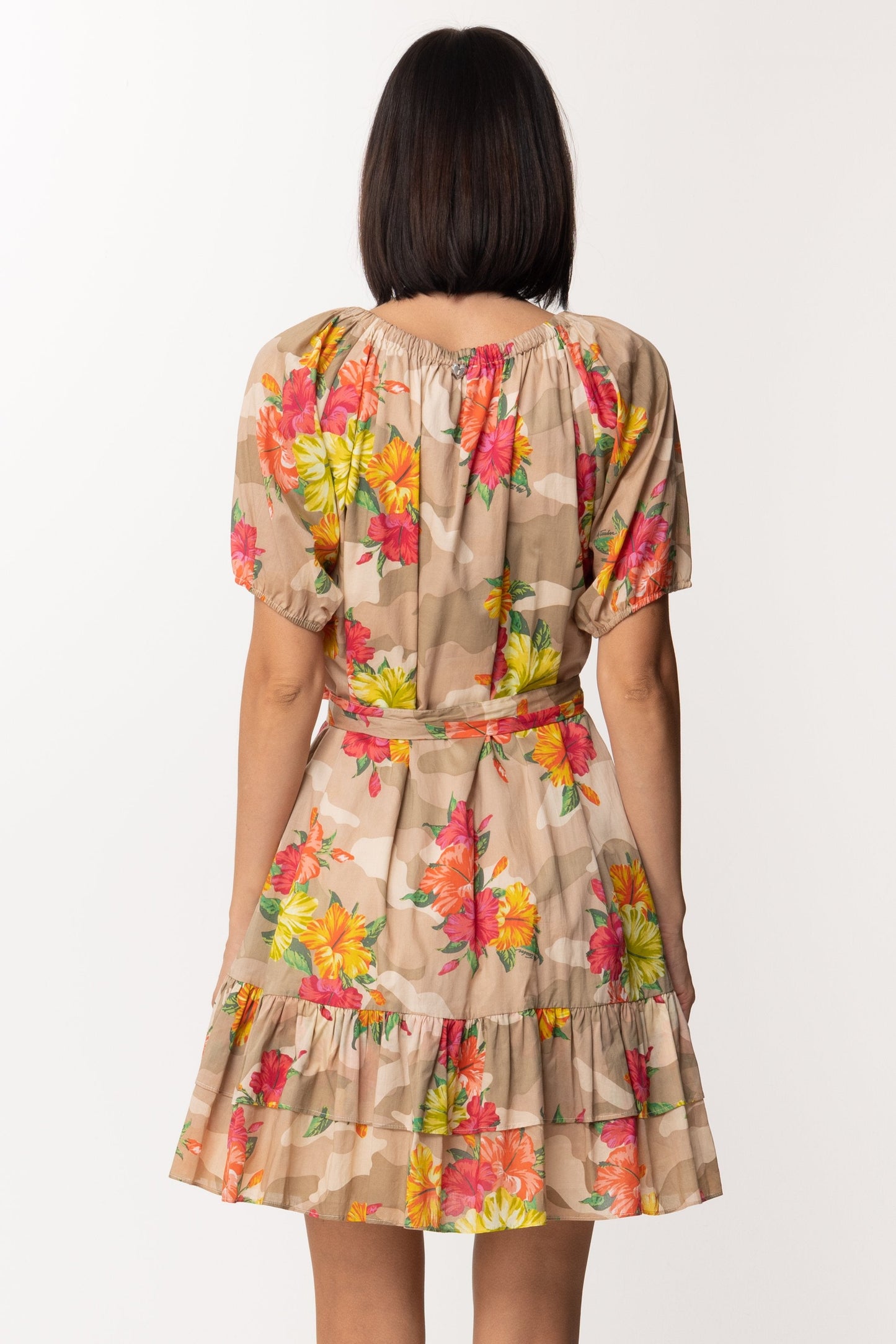 Twin-set Abito Mini a Fiori con Stampa 201MT2381 ST.HIBISCUS MULTICOLOR