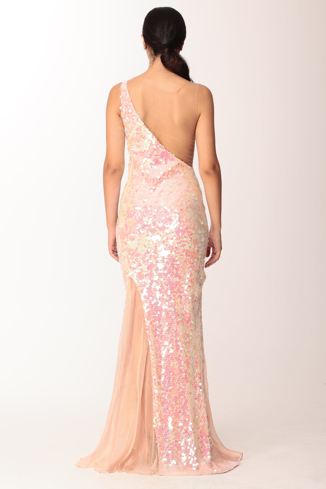 Les Bourdelles Des Garcons Abito Monospalla Ricamato con Tulle A16 CIPRIA