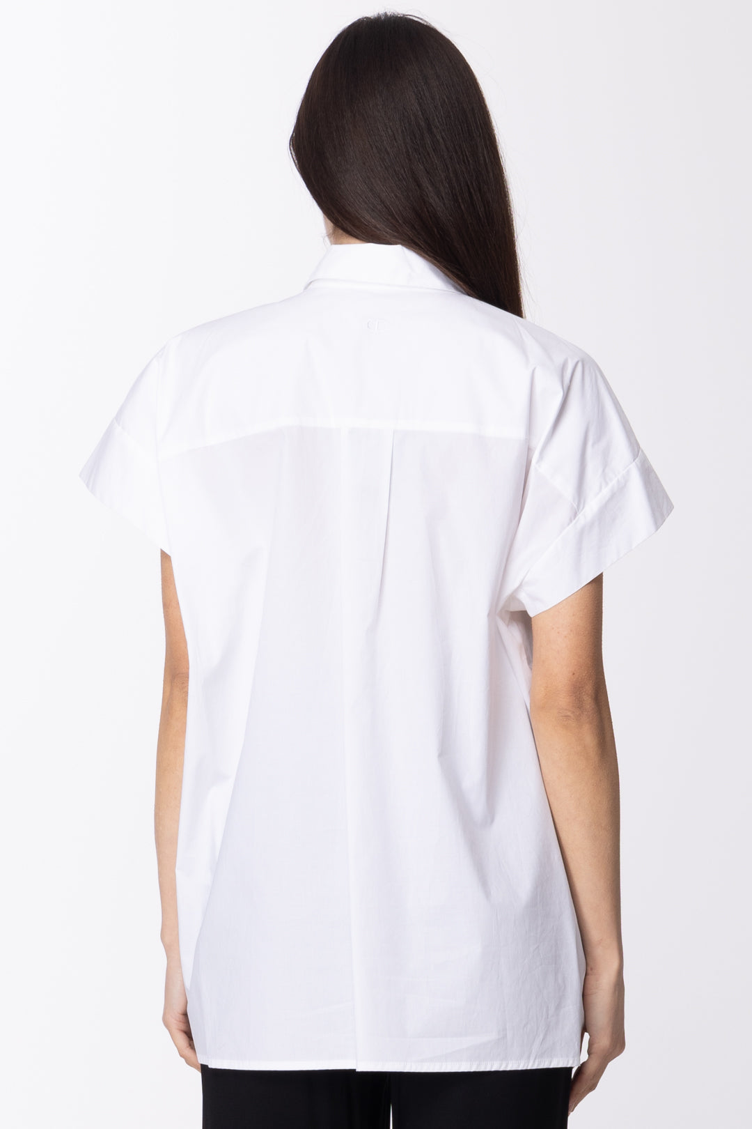 Twin-set Camicia Maniche Corte Oversize 211TT245E BIANCO OTTICO