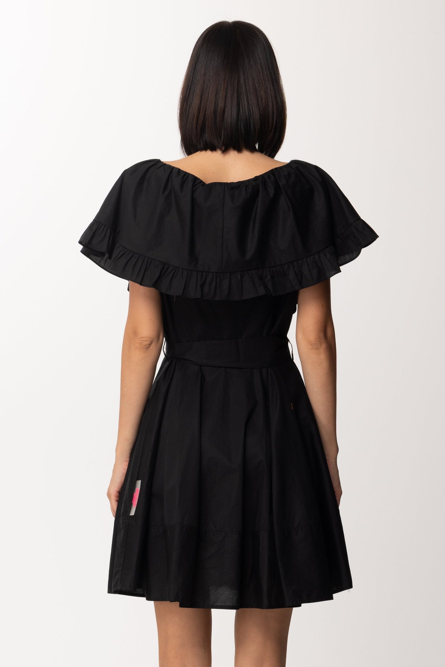 Twin-set Mini Abito Chemisier con Volant 221AT2039 NERO