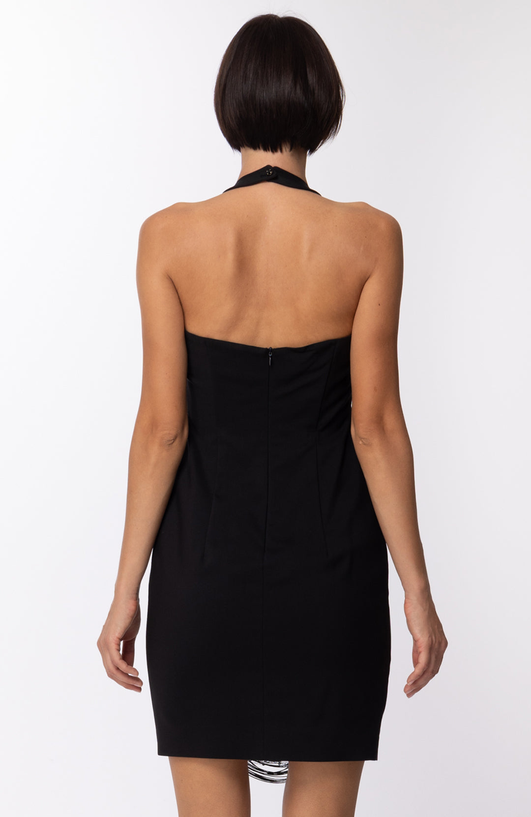 Les Bourdelles Des Garcons Mini Abito con Drappeggio Frontale A29 NERO