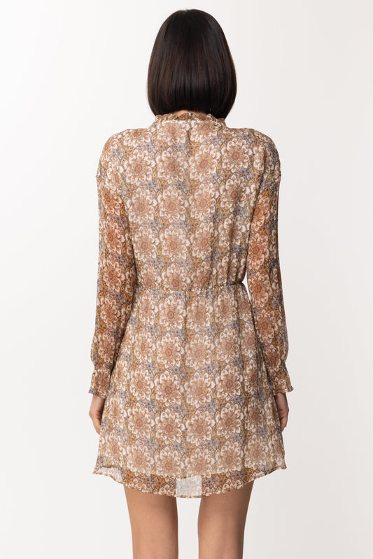 Patrizia Pepe Abito con Rouches e Stampa Floreale 2A2048 WHITE PRINT