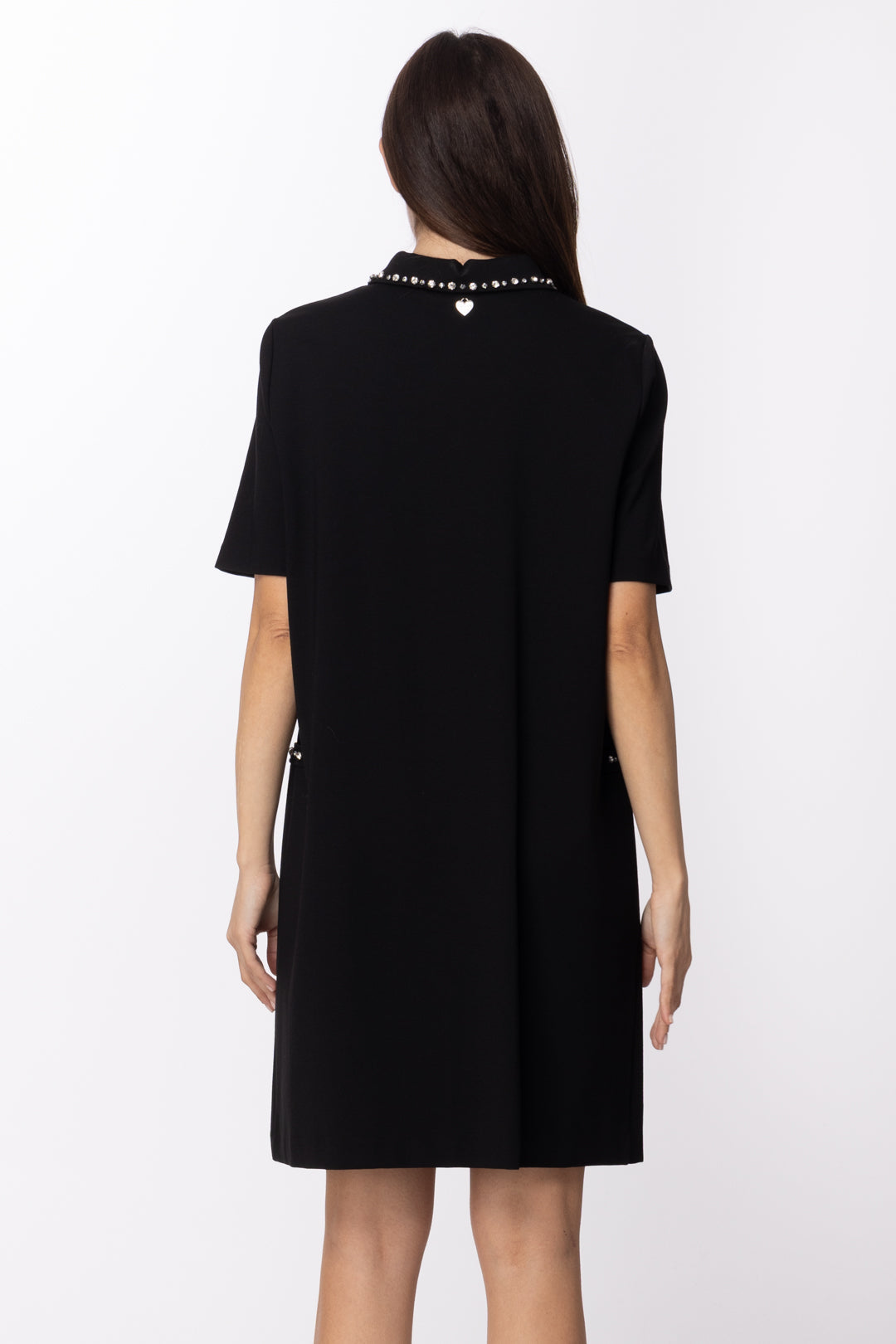 Twin-set Abito con Strass Sul Colletto 202TP251A NERO