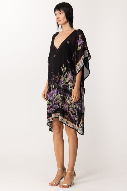 Just Cavalli Abito Kimono a Fantasia S04CT1227 BLACK VARIANT