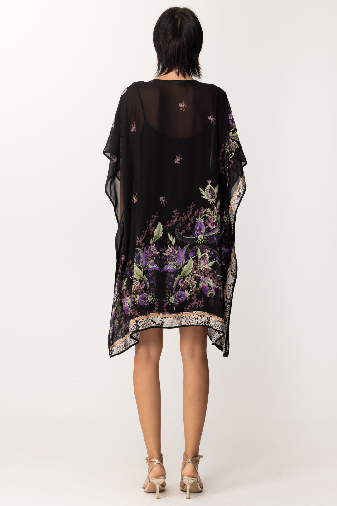 Just Cavalli Abito Kimono a Fantasia S04CT1227 BLACK VARIANT