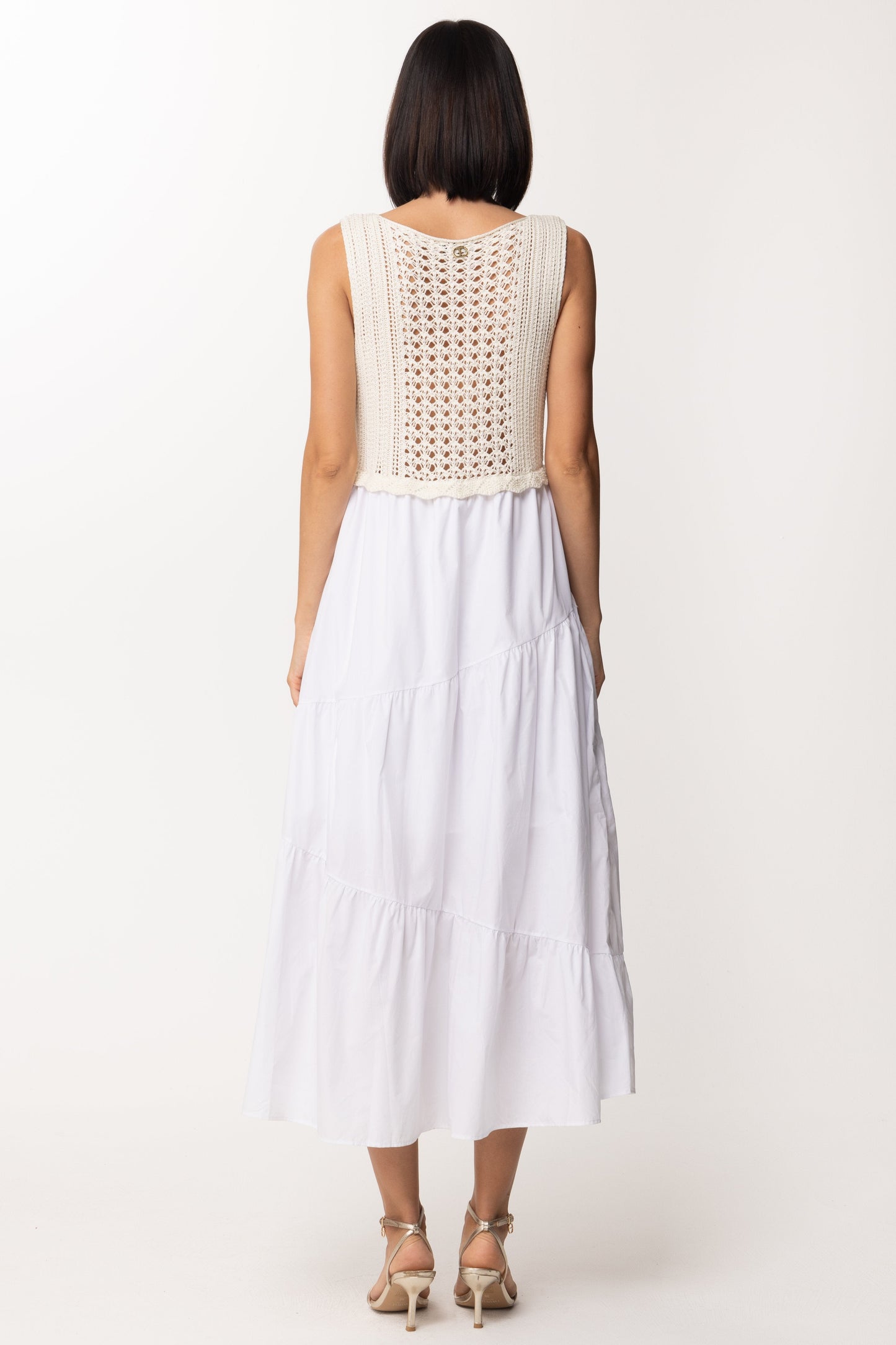 Twin-set Abito Longuette con Top In Maglia 221TT3083 NEVE