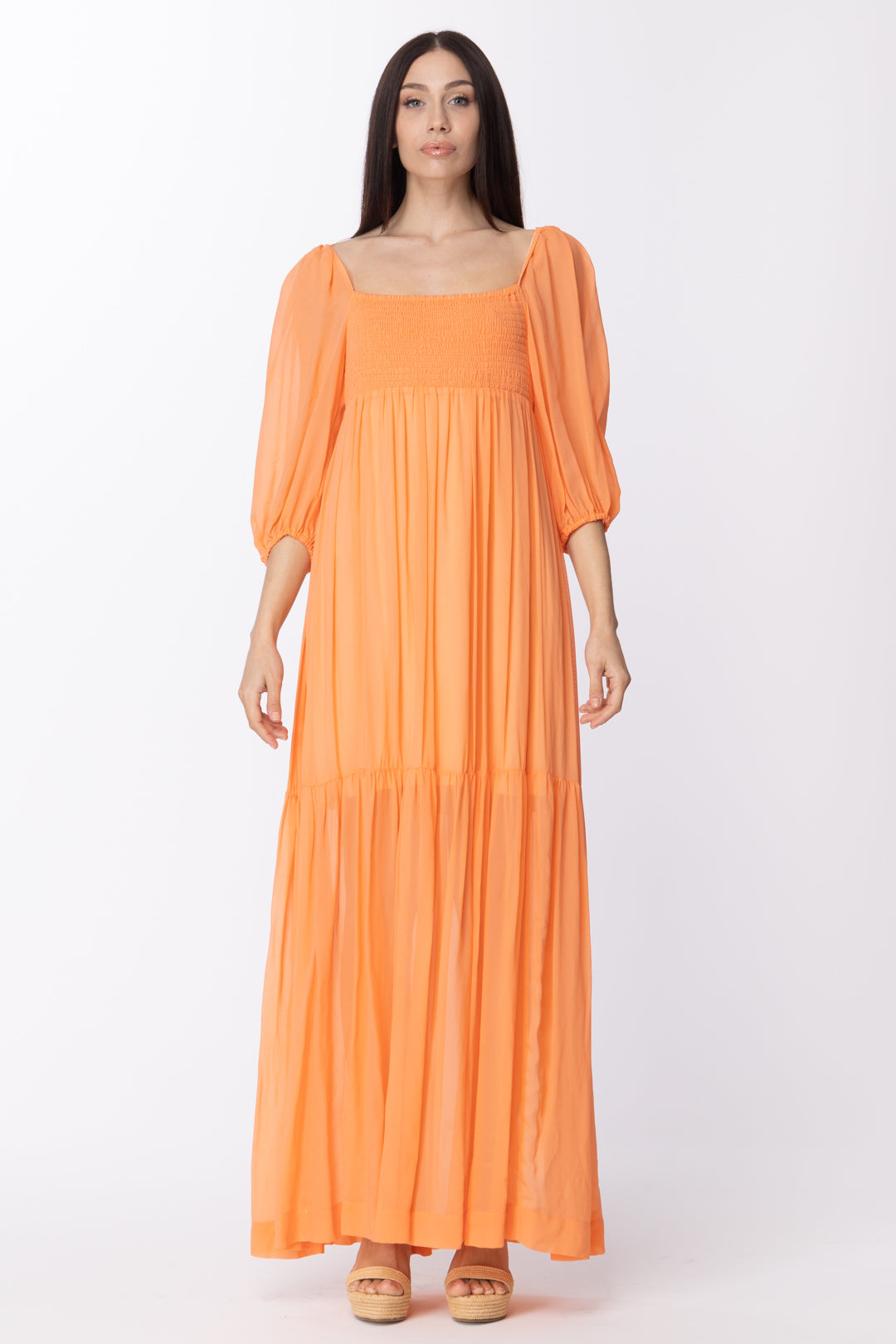 Aniye By Abito Lungo Bolly con Corpetto Elasticizzato 185201 MANDARIN