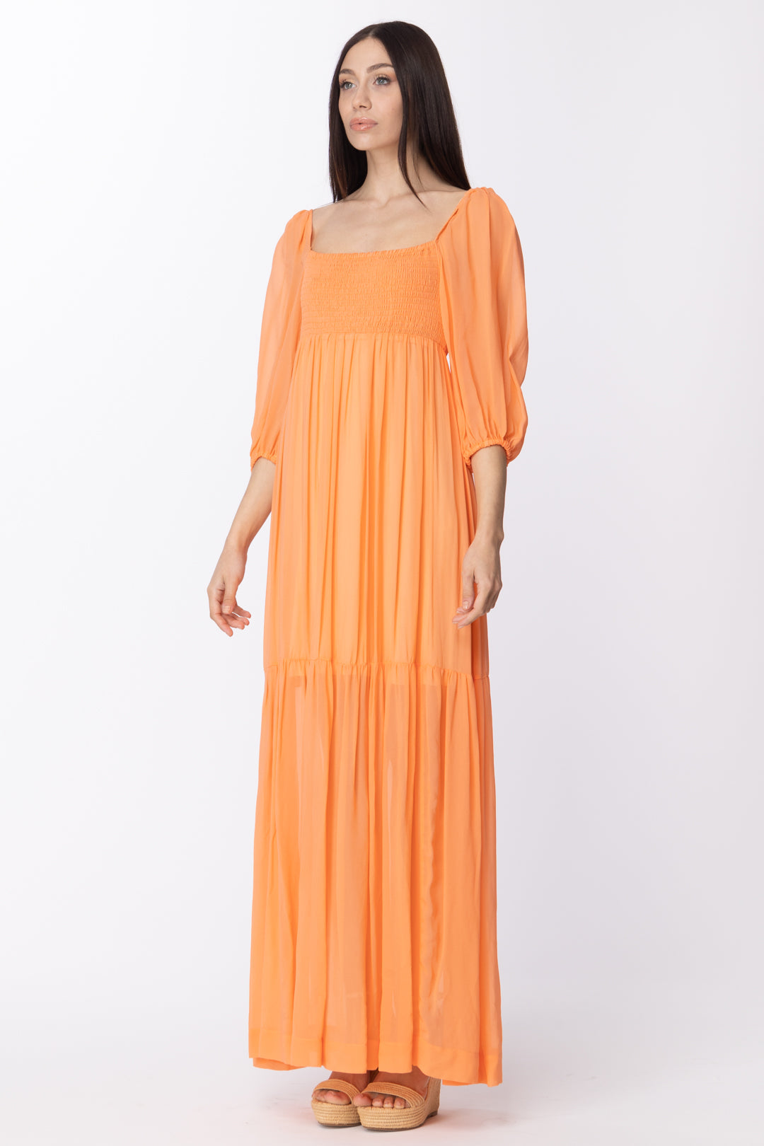 Aniye By Abito Lungo Bolly con Corpetto Elasticizzato 185201 MANDARIN