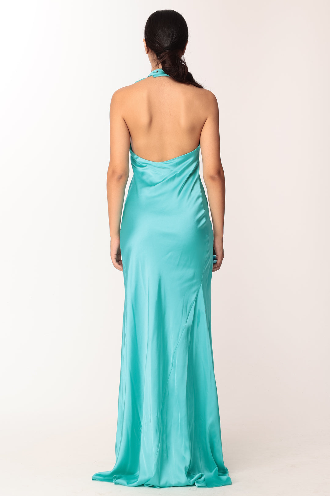 Les Bourdelles Des Garcons Abito Lungo con Fiore In Tulle A47B SMERALDO