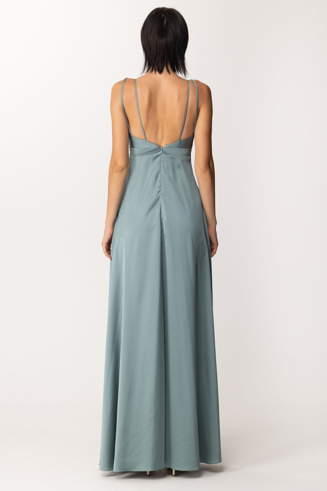 Fabiana Ferri Abito Lungo con Spacchi Frontali 30633 SALVIA