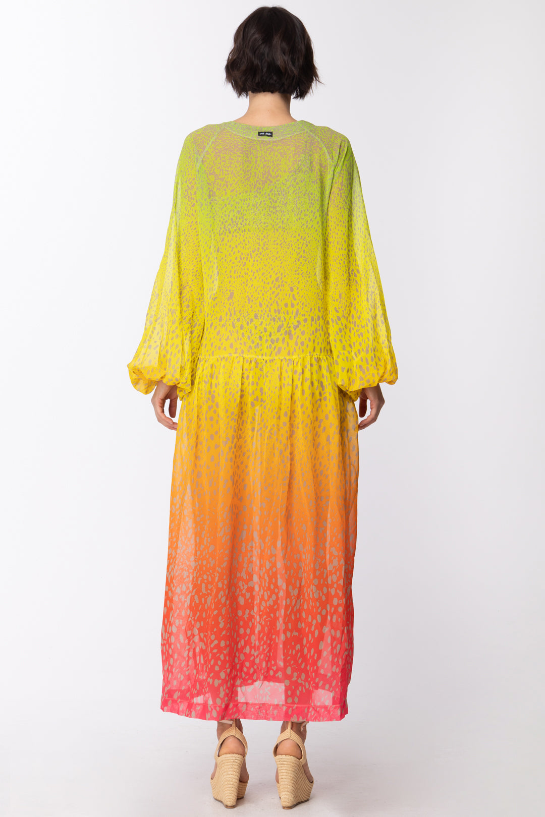 Me Fui Abito Lungo con Stampa Multicolor M21-0411X1 FANTASIA