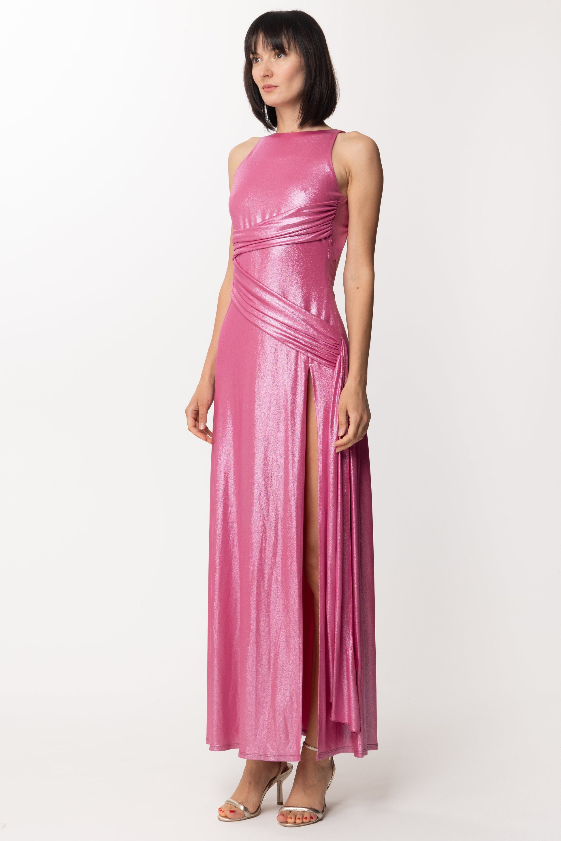 Chiara Ferragni Abito Lungo Effetto Glitter Scollo Sul Retro 72CBO955 FANDANGO