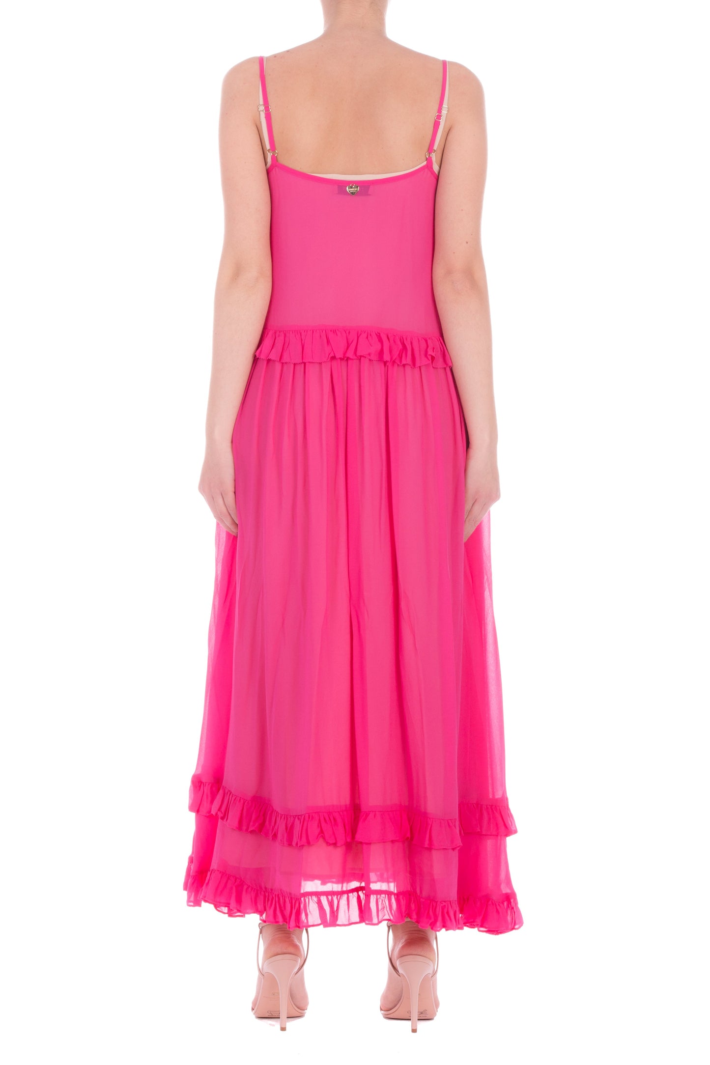 Twin-set Abito Lungo Ricamato con Volant 201TT2353 JAZZ