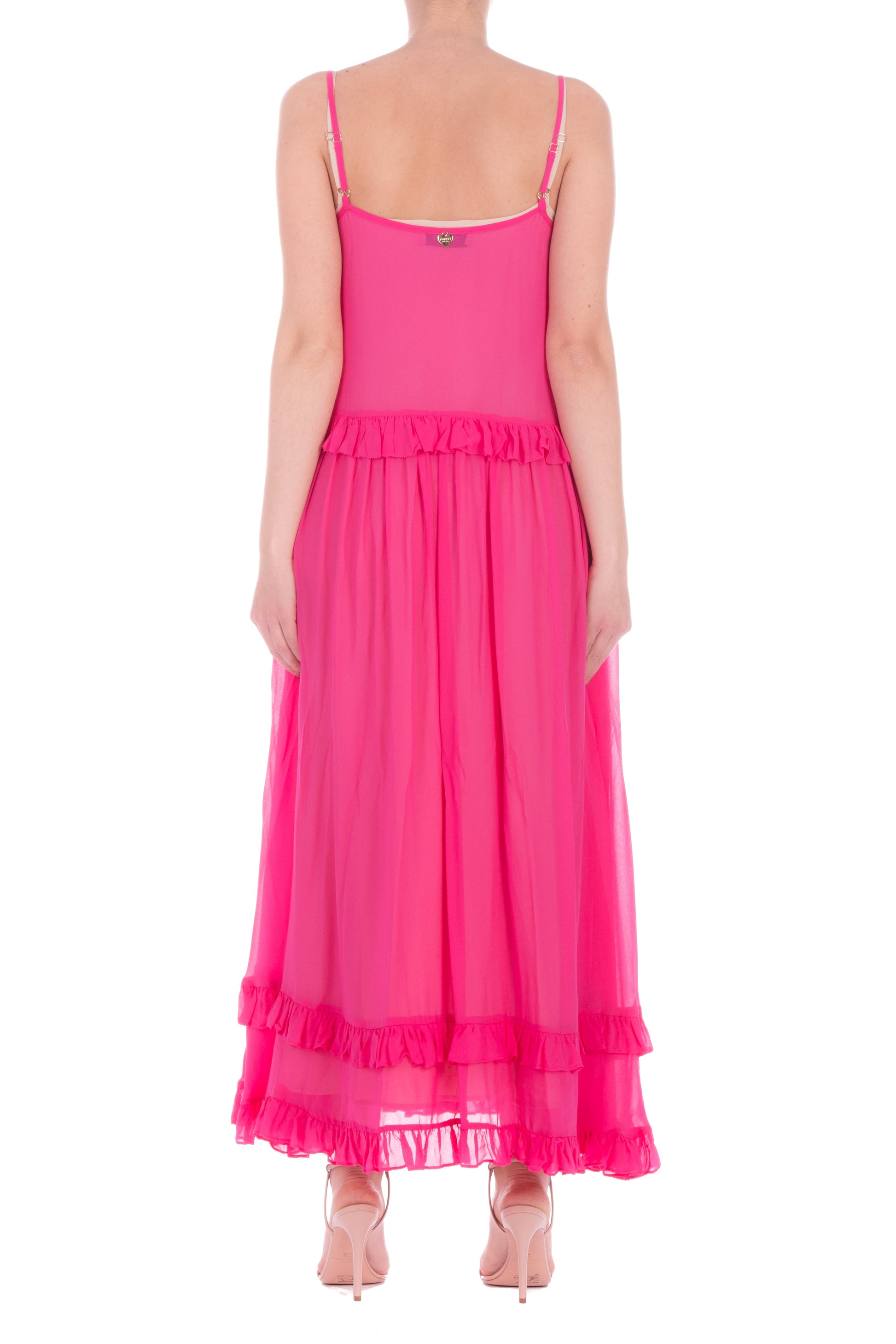 Twin-set Abito Lungo Ricamato con Volant 201TT2353 JAZZ