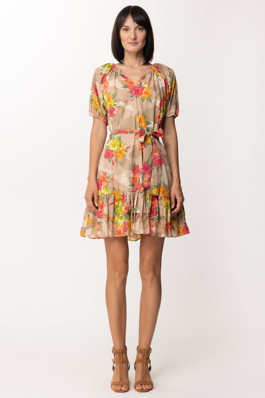 Twin-set Abito Mini a Fiori con Stampa 201MT2381 ST.HIBISCUS MULTICOLOR