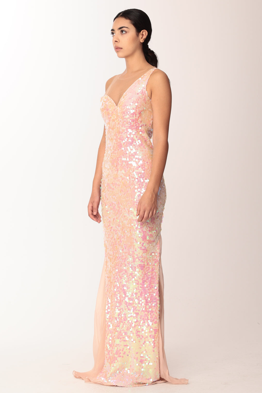 Les Bourdelles Des Garcons Abito Monospalla Ricamato con Tulle A16 CIPRIA