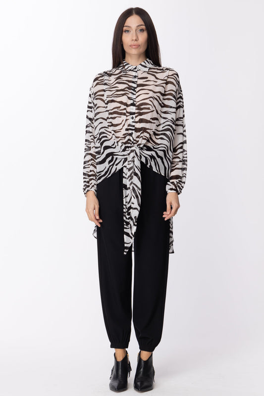Aniye By Blusa Animalier Asimmetrica 185236 ZIBRA