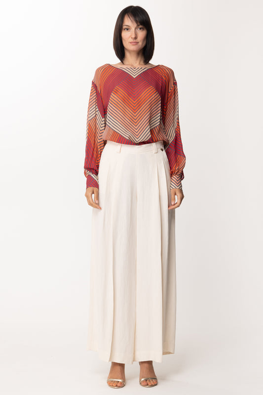 Twin-set Blusa con Stampa Geometrica Multicolor 201TP2561 ST.GEOMETRICA ROSSI DEGRADE'