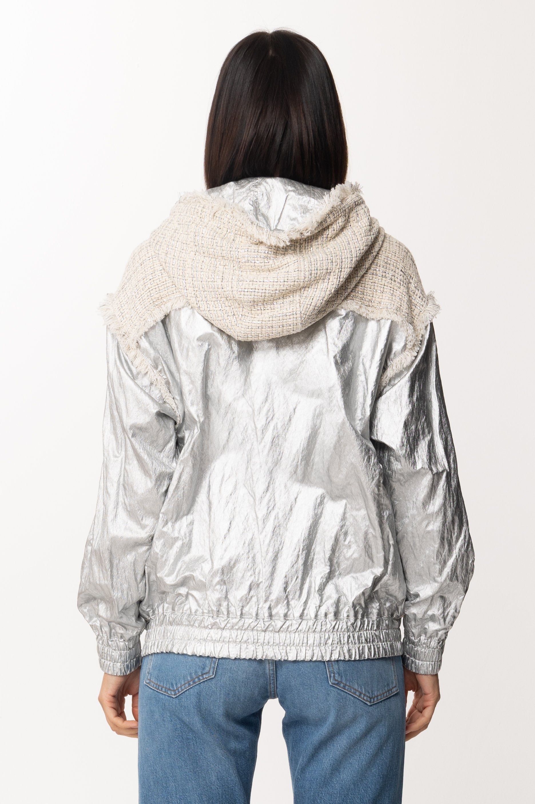 Twin-set Bomber Laminato 201TP2220 MUL.AVORIO/SILVER