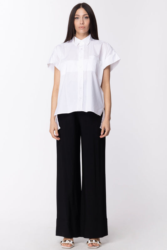 Twin-set Camicia Maniche Corte Oversize 211TT245E BIANCO OTTICO