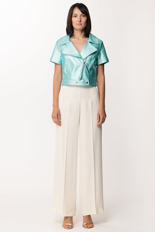 Motel Chiodo In Ecopelle Maniche Corte 19310LEC ACQUA