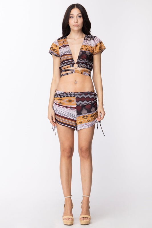 Me Fui Crop Top con Fusciacca M20-0051X1 FANTASIA