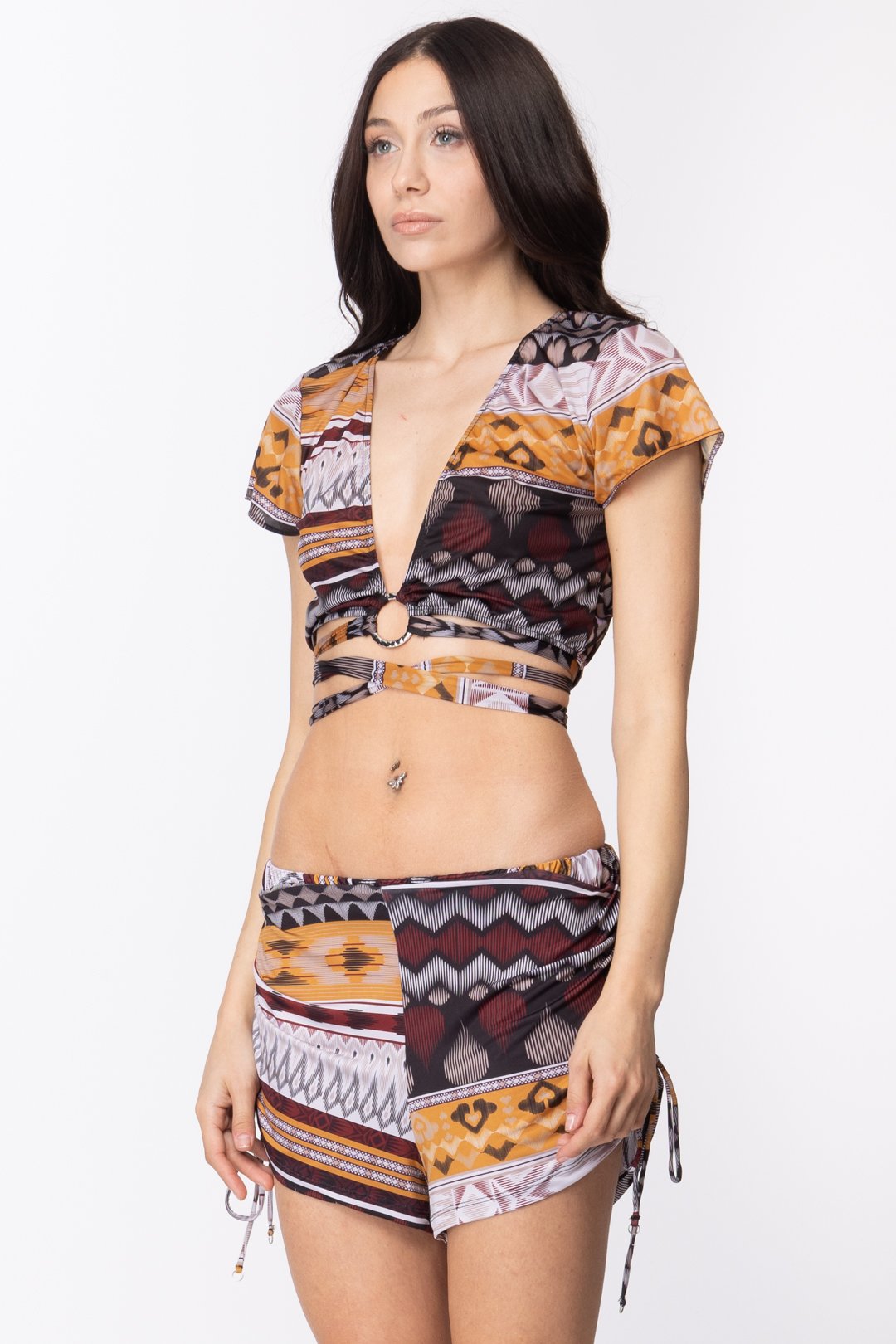 Me Fui Crop Top con Fusciacca M20-0051X1 FANTASIA