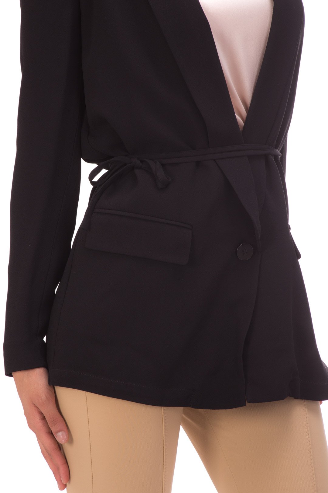 Twin-set Giacca Blazer con Cintura 212TP2473 NERO