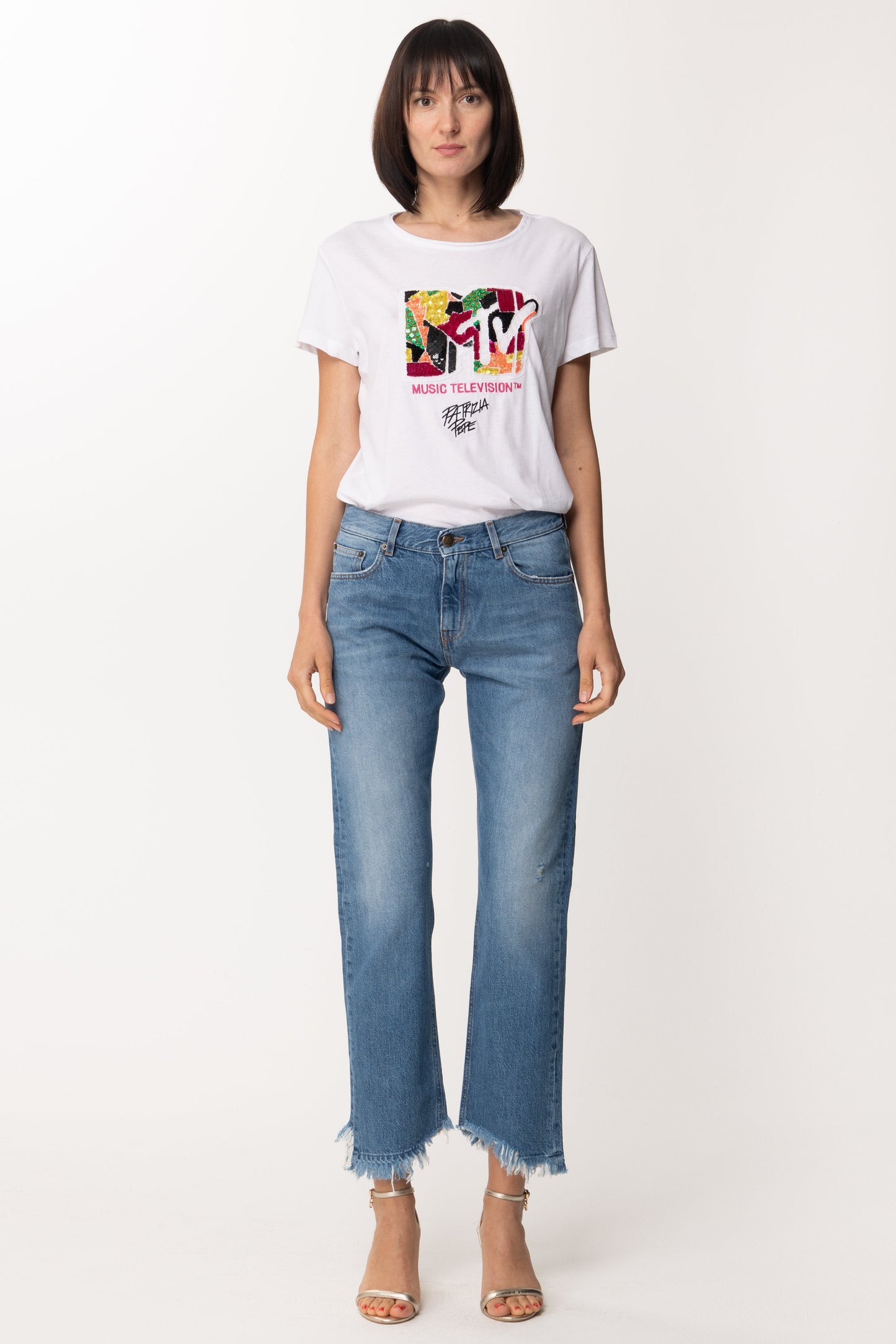 Aniye By Jeans Boyfriend Dakota con Orlo Sfrangiato 181382 LIGHT BLUE OLD