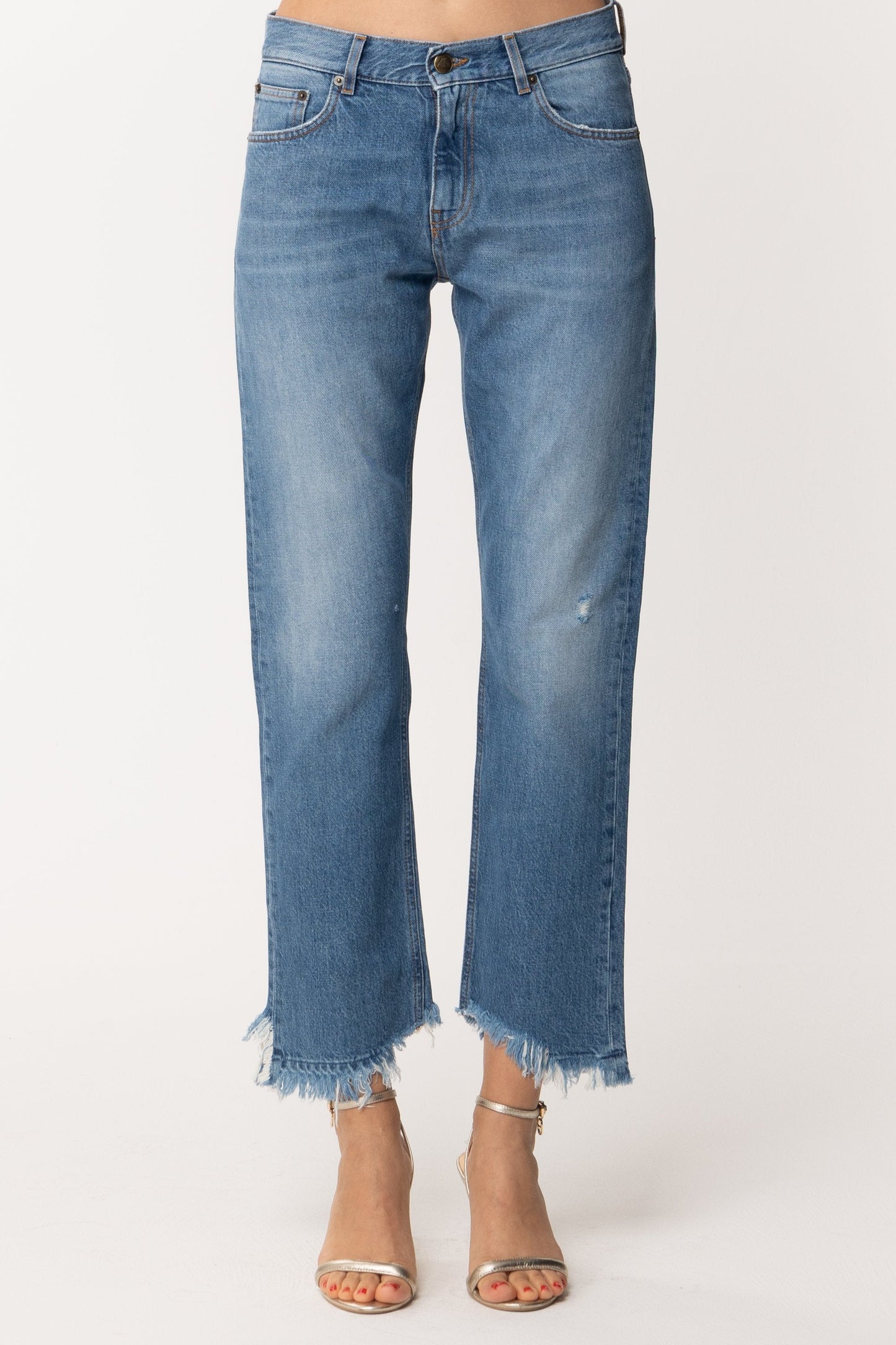 Aniye By Jeans Boyfriend Dakota con Orlo Sfrangiato 181382 LIGHT BLUE OLD