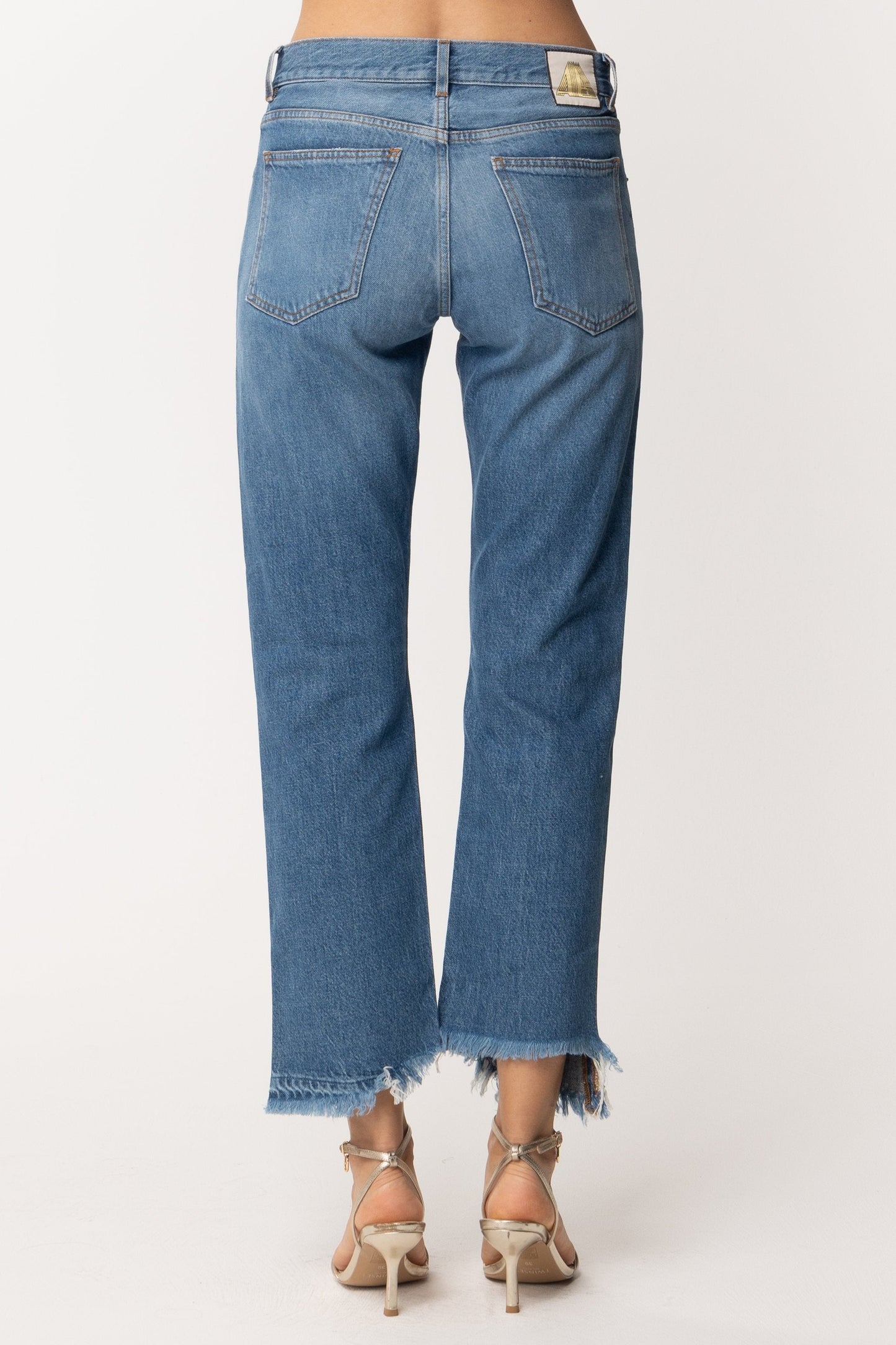 Aniye By Jeans Boyfriend Dakota con Orlo Sfrangiato 181382 LIGHT BLUE OLD