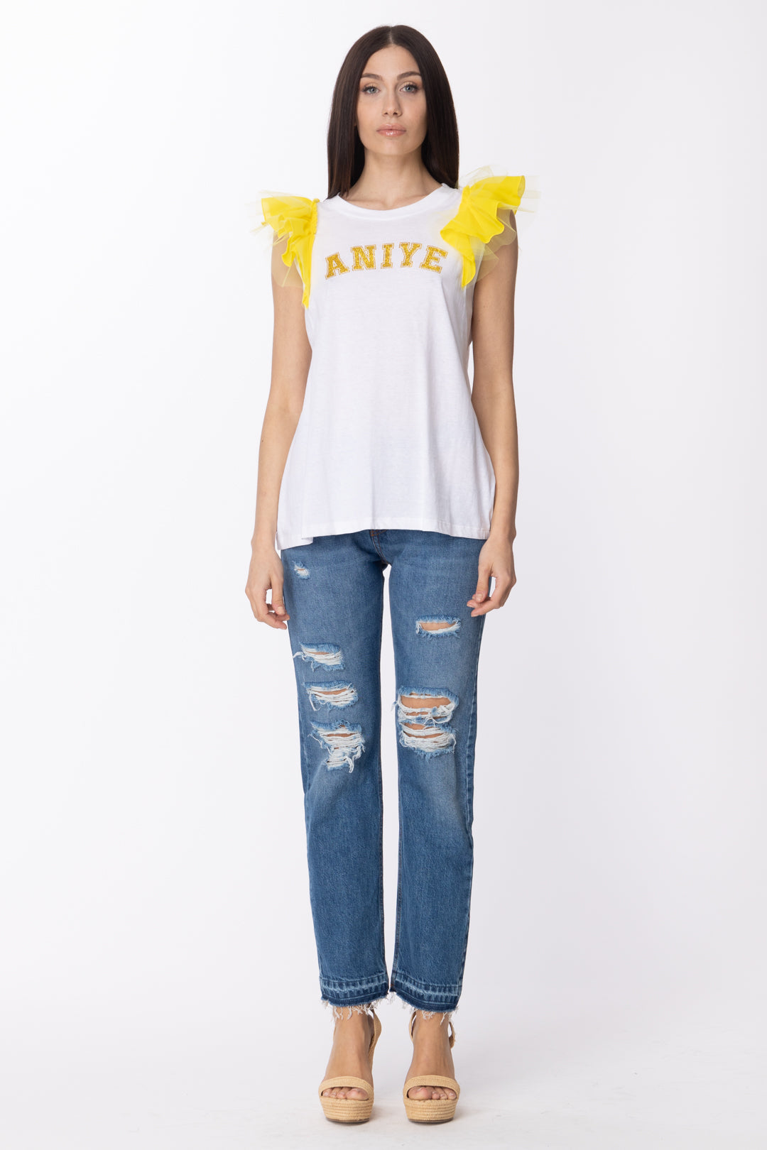 Aniye By Jeans Nancy Hole con Rotture e Cut-out 185177 SKY-USED