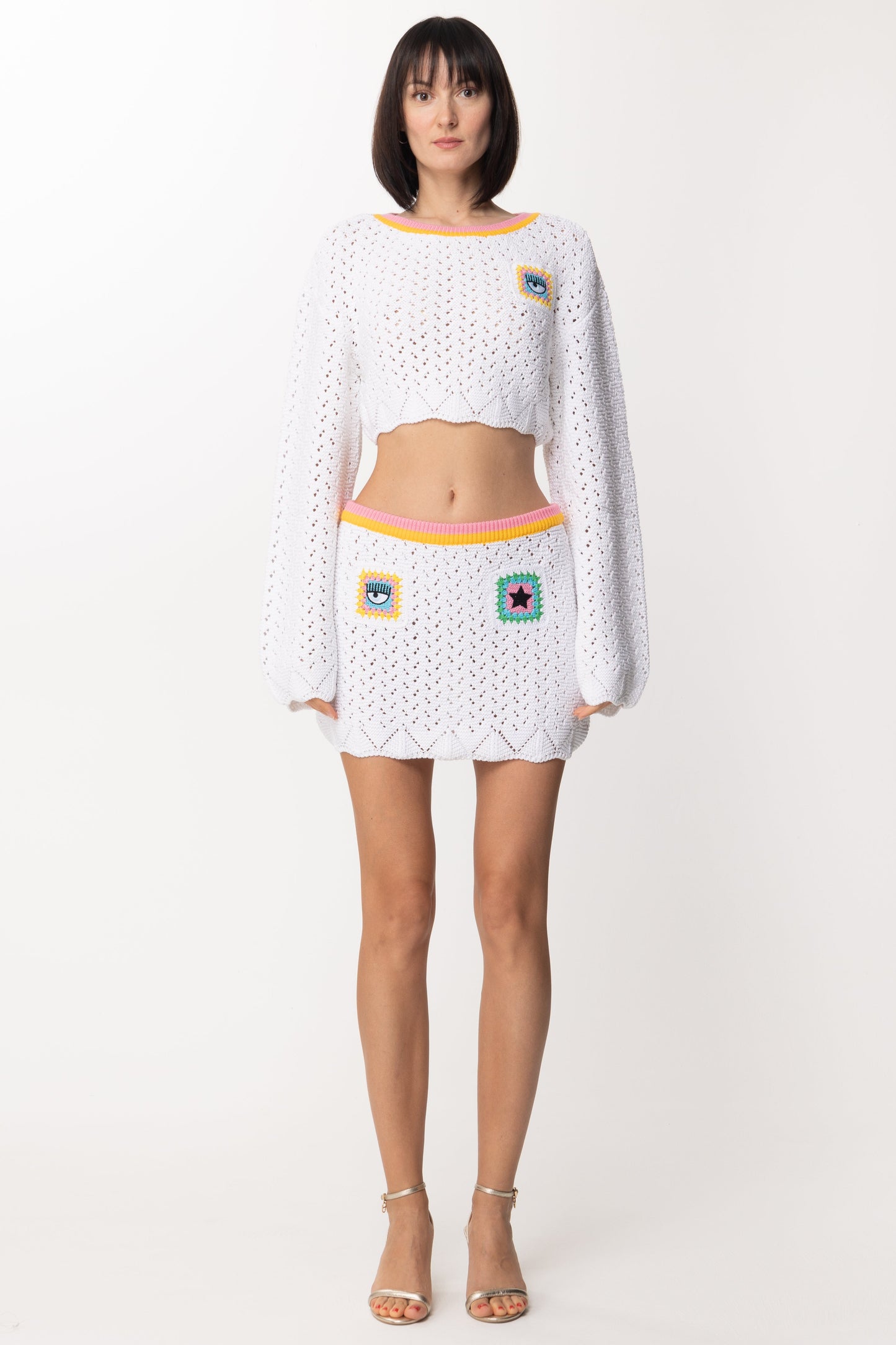 Chiara Ferragni Minigonan Tricot con Eye Star 72CBEM10 MULTICOLOR