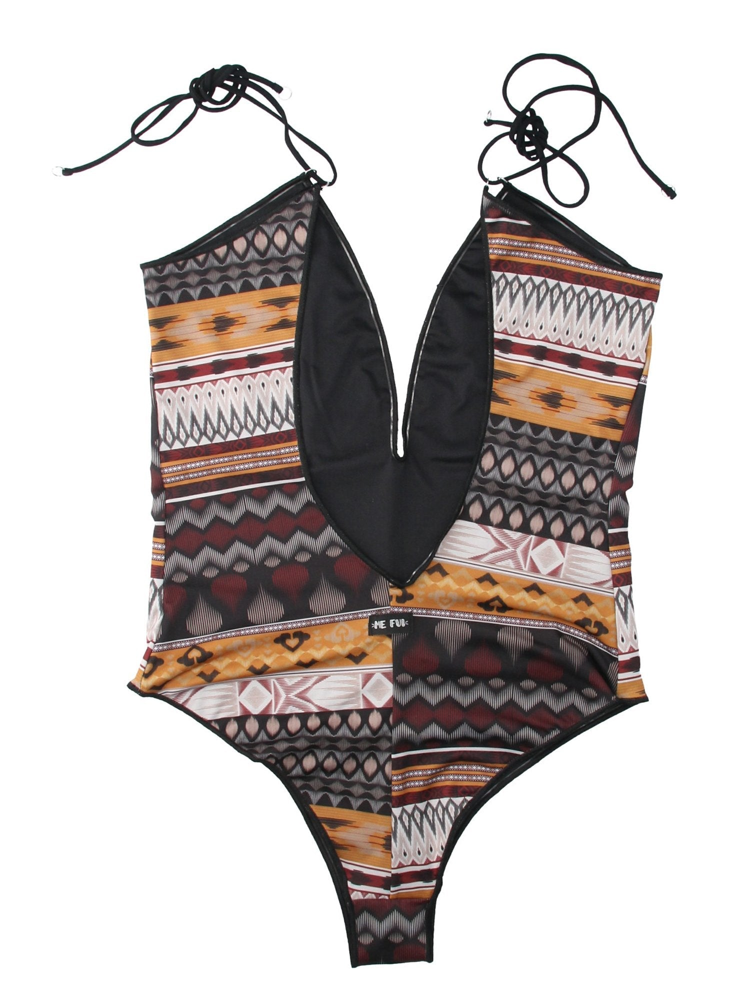 Me Fui Monokini Scollo a V Stampa Messiacana M20-0036X1 FANTASIA