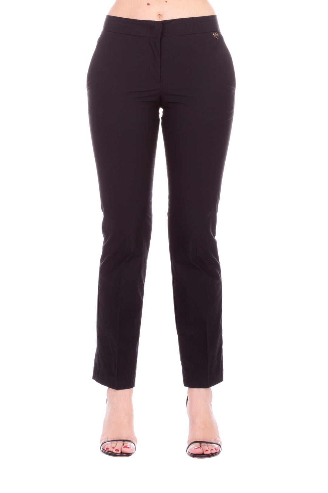 Twin-set Pantalone a Sigaretta In Popeline 201TT2033 NERO