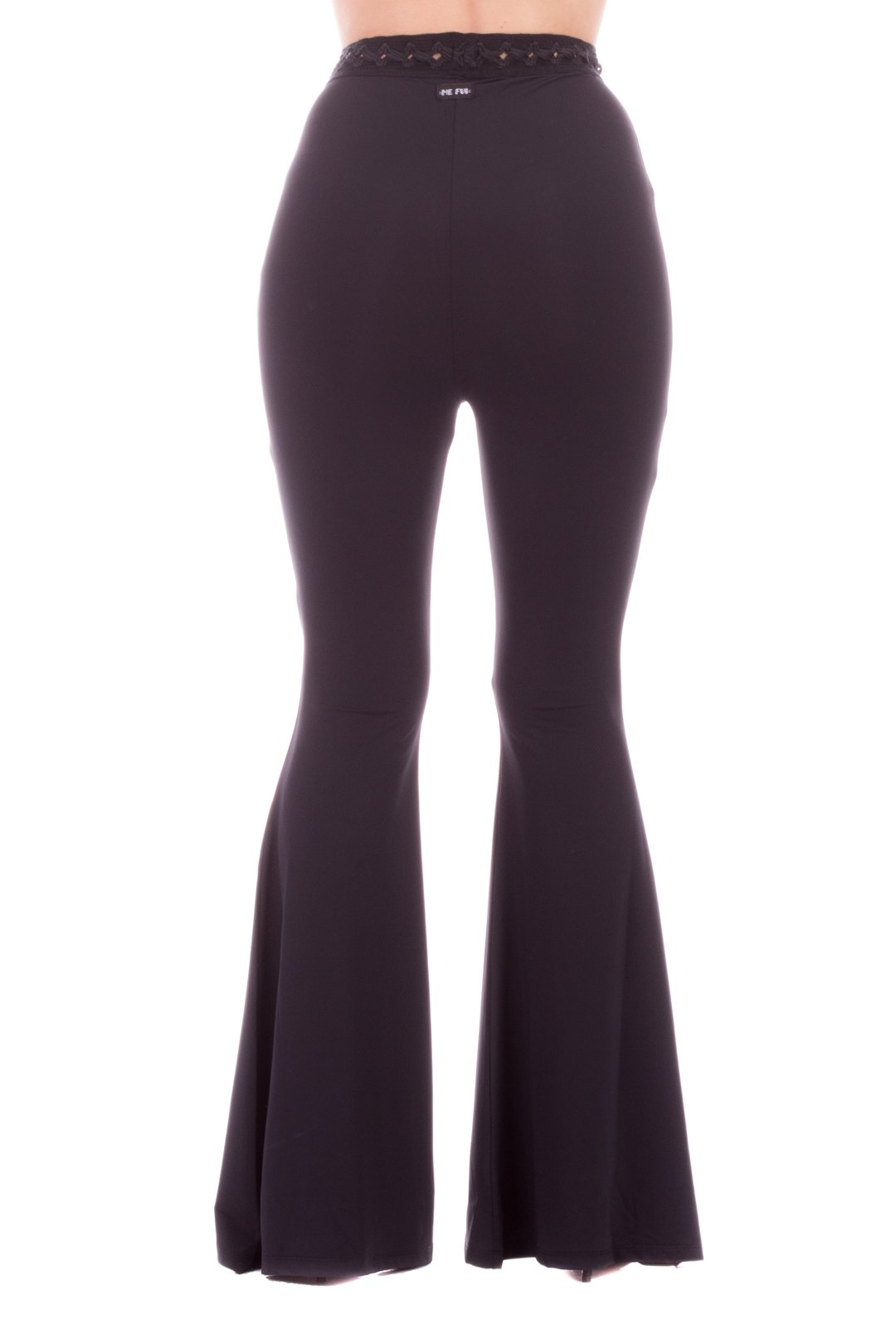 Me Fui Pantaloni a Zampa con Passamaneria M20-0073NR BLACK