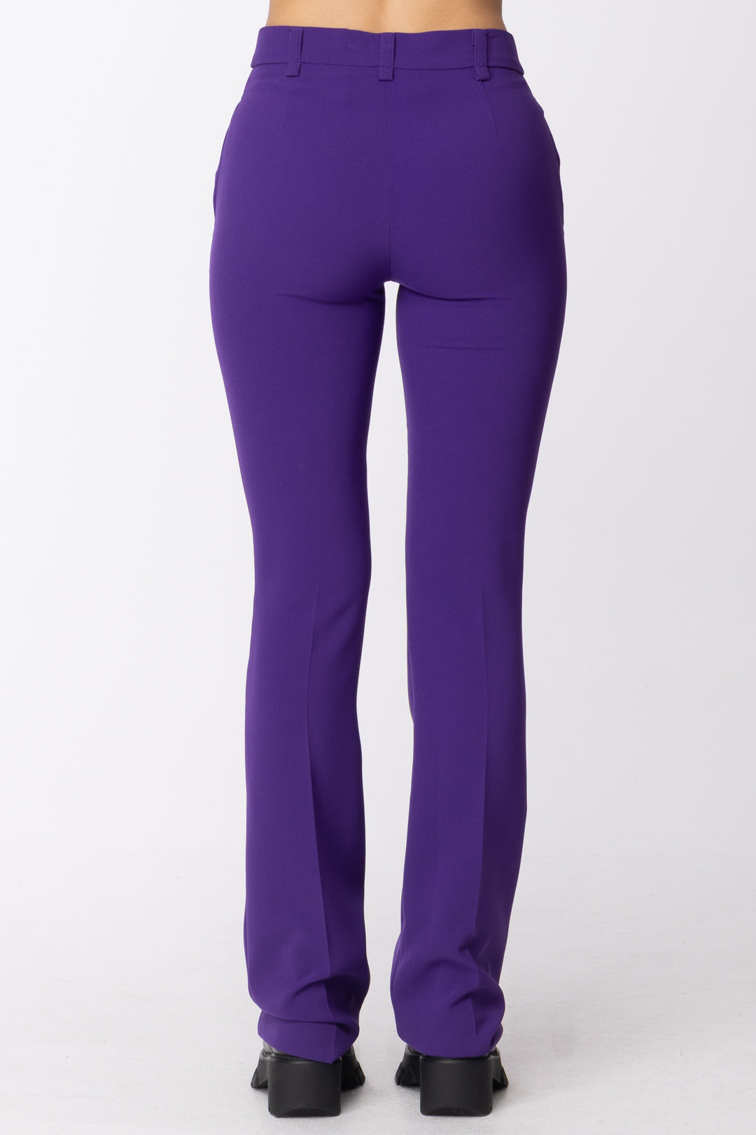 Twin-set Pantaloni a Zampa In Crepe 202TT2333 VIBRANT VIOLET