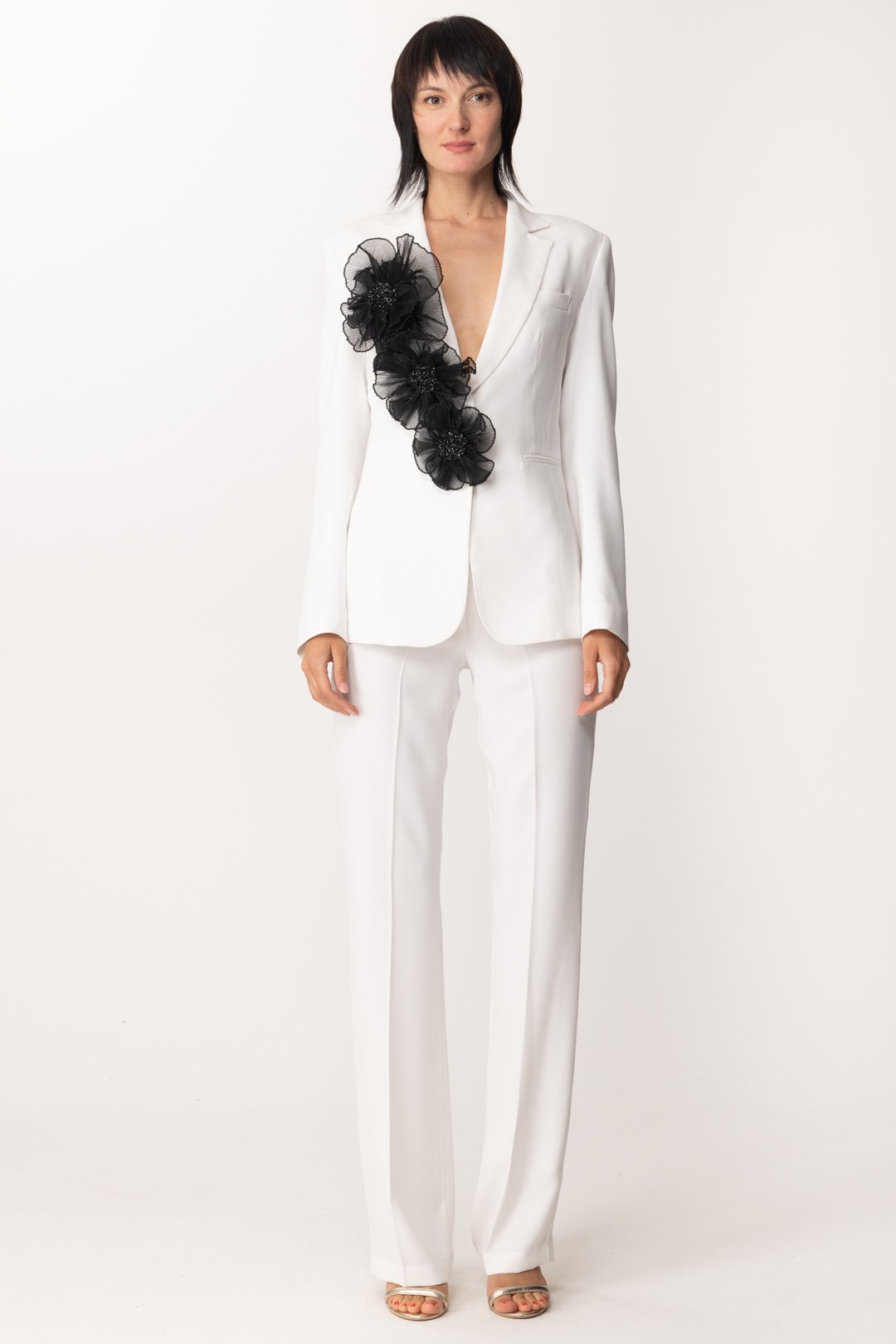 Fabiana Ferri Pantaloni Classici a Gamba Dritta 30746 BIANCO