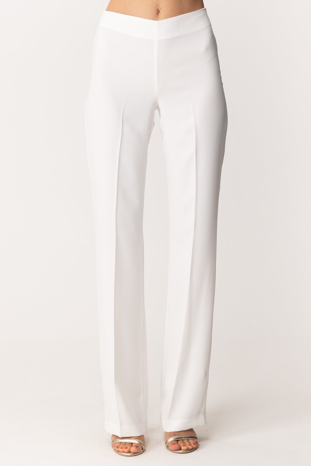 Fabiana Ferri Pantaloni Classici a Gamba Dritta 30746 BIANCO