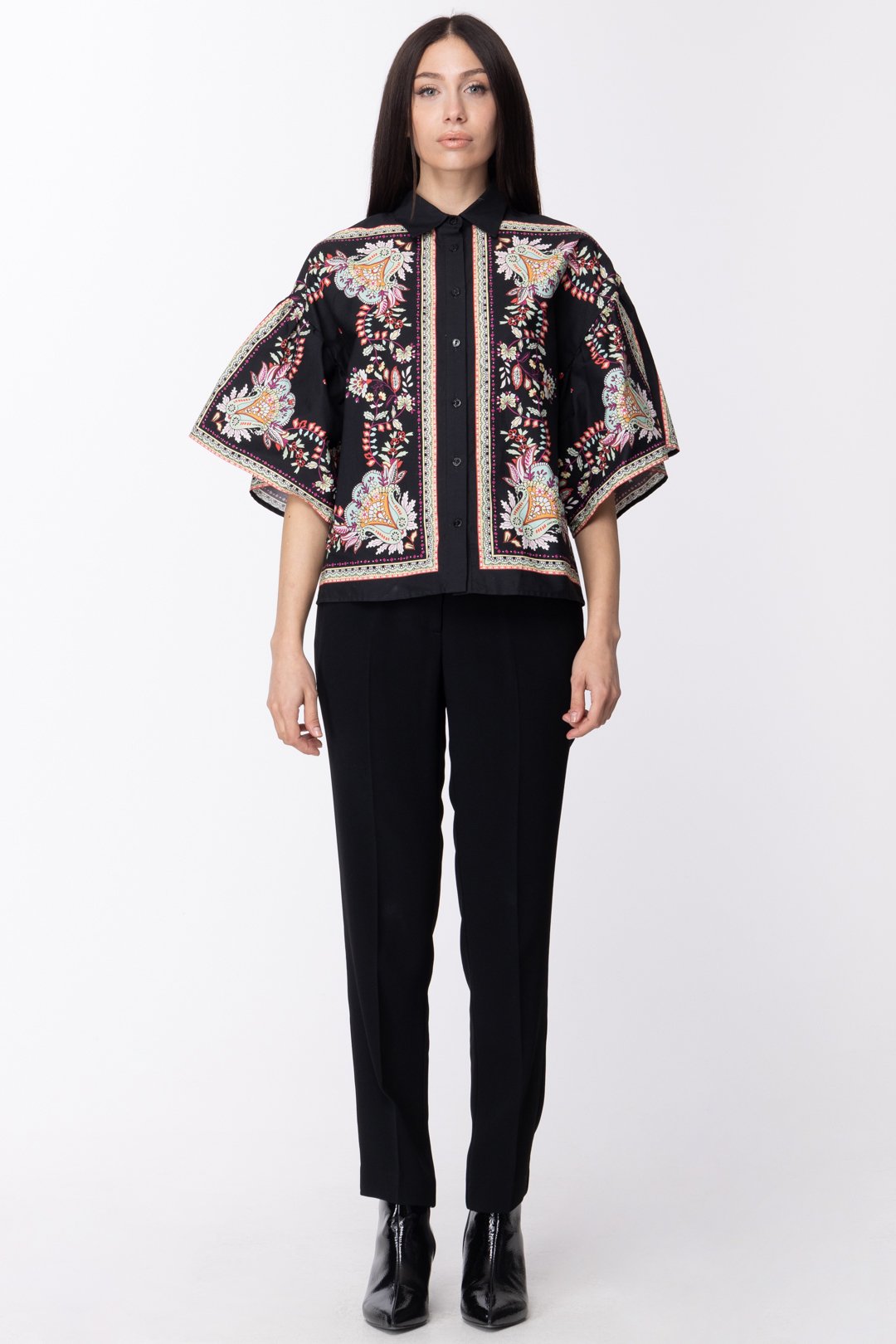 Twin-set Pantaloni Classici con Tasche a Filetto 211TT2043 NERO