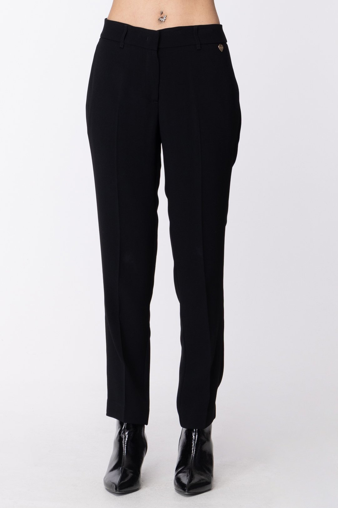 Twin-set Pantaloni Classici con Tasche a Filetto 211TT2043 NERO