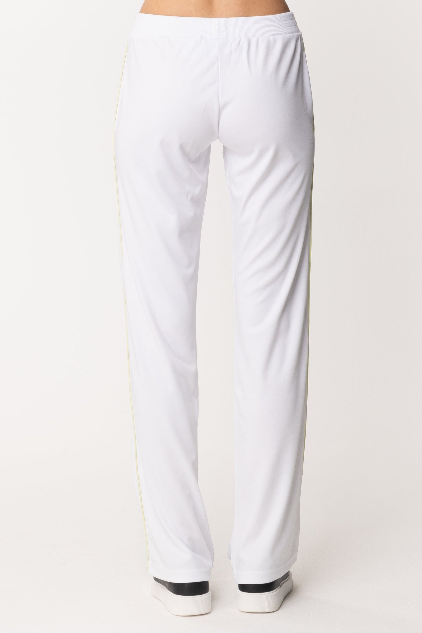 Chiara Ferragni Pantaloni Jogging Dritti con Logo 72CBAT06 BIANCO