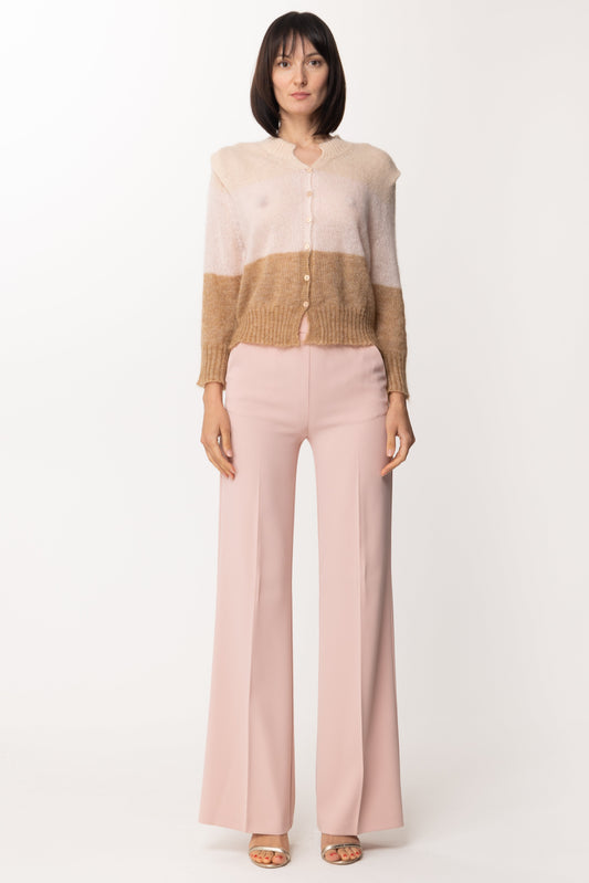 Pinko Pantaloni Palazzo a Vita Alta 1G1741 ROSA MATURA