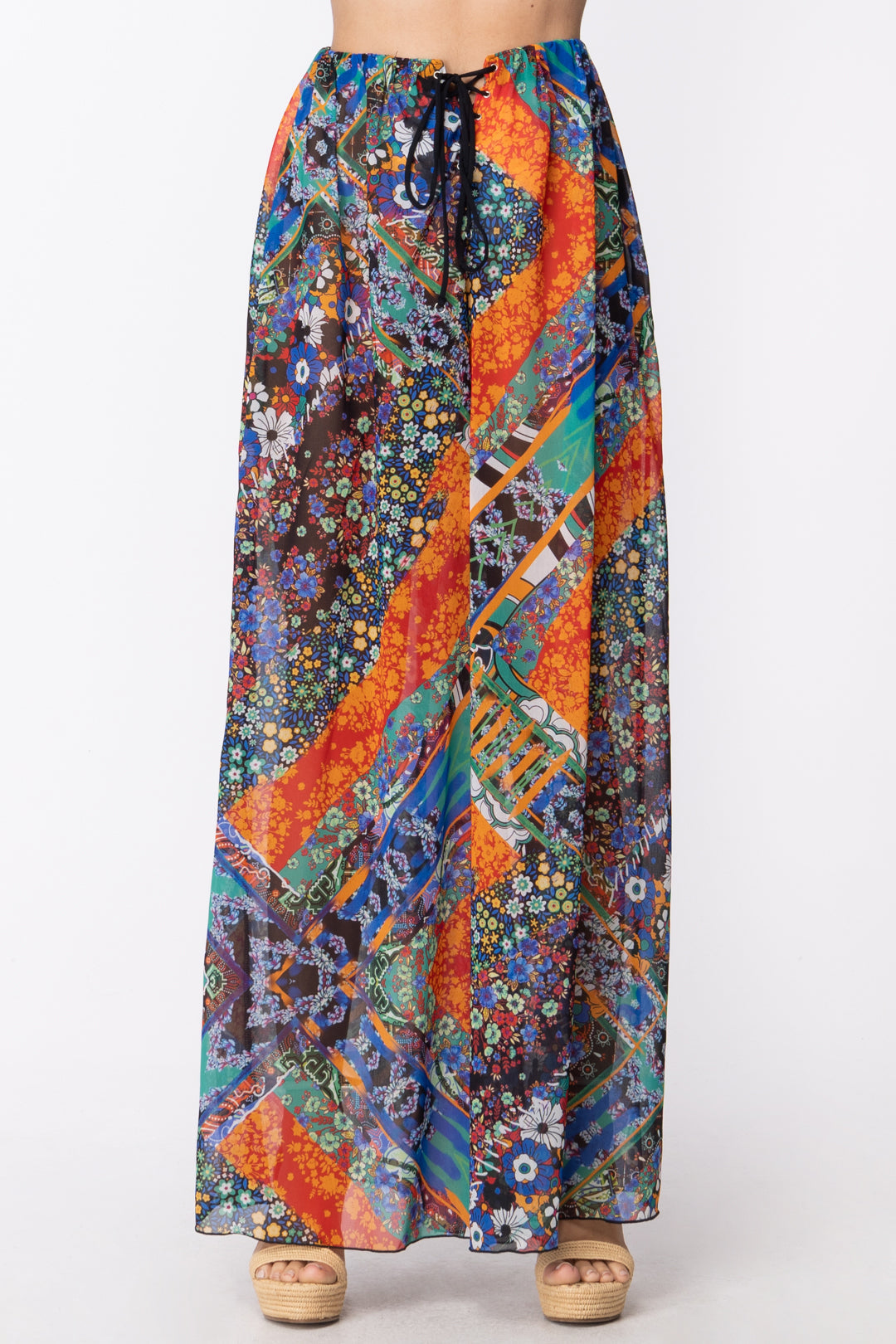 Me Fui Pantaloni Palazzo In Chiffon M20-0370X1 FANTASIA