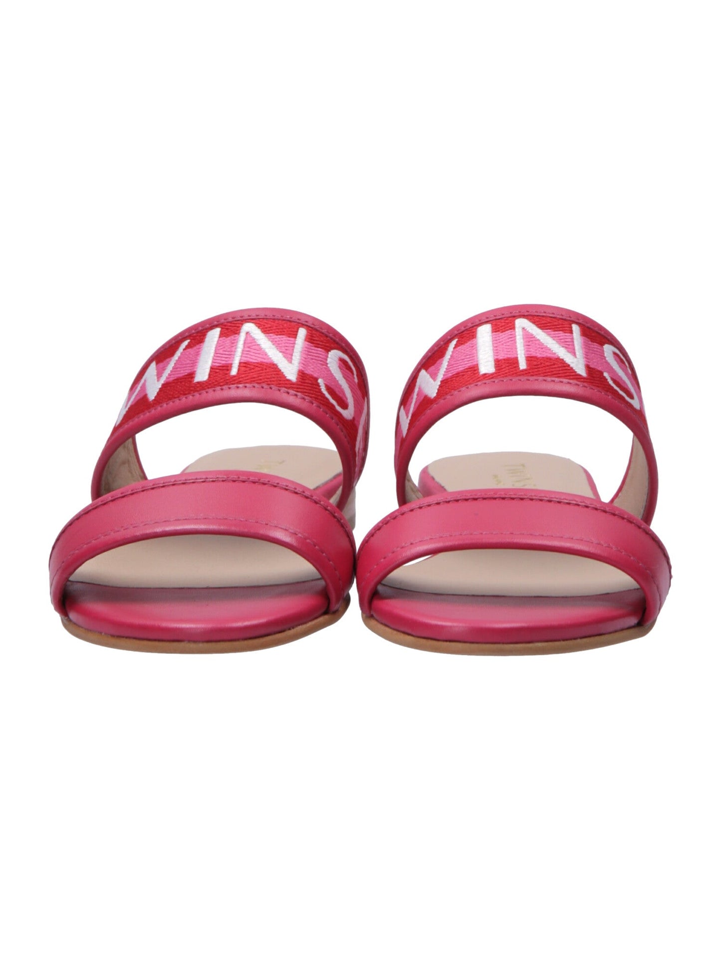 Twin-set Sandali Flat con Fascia Logata 201TCT04J BIC.GERANIUM/JAZZ