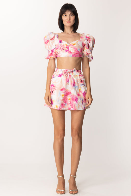 Twin-set Shorts Stampa Fiori Sfumati 221AT2484 SHADES OF HOT PINK