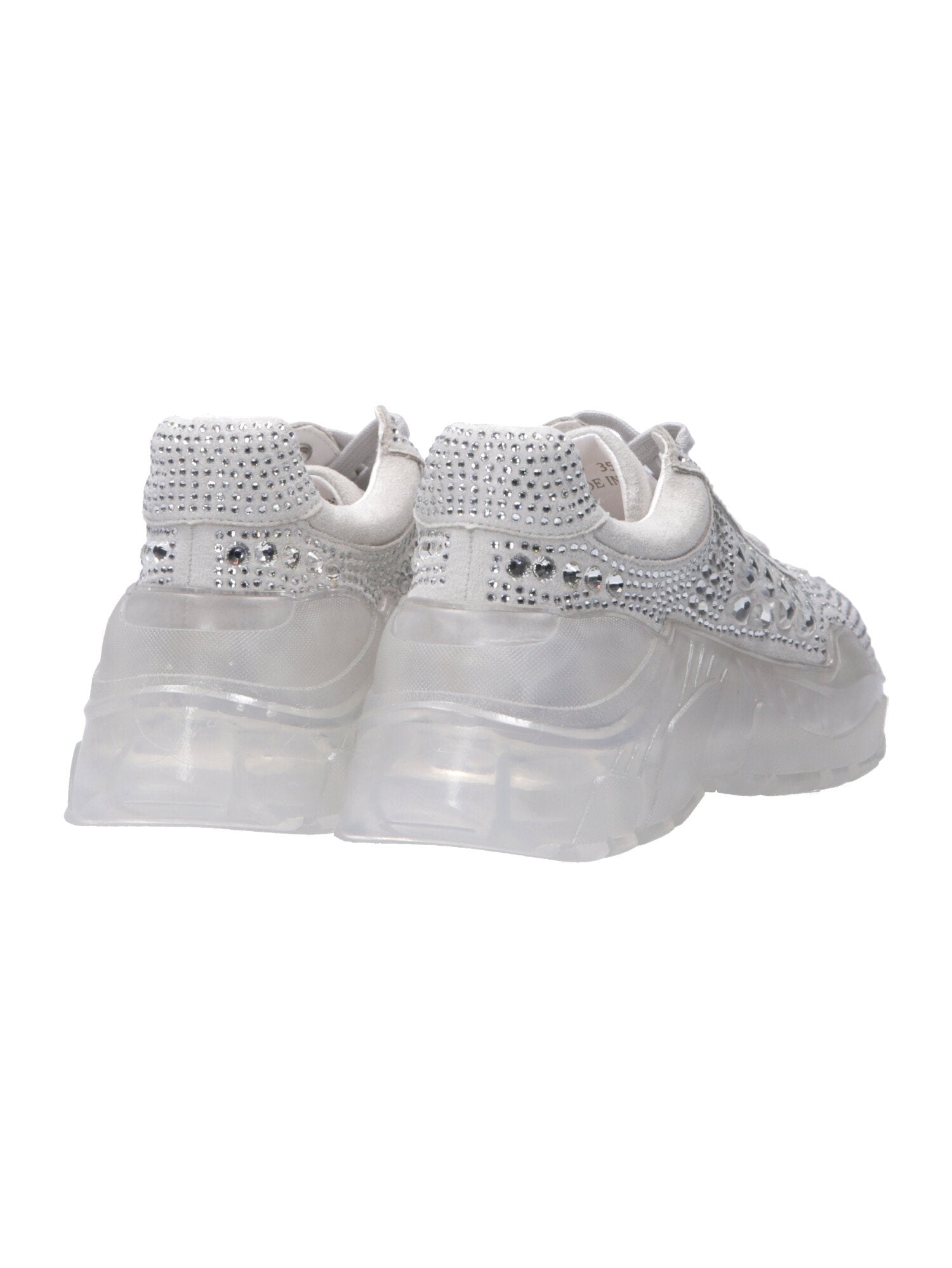 Twin-set Sneaker Scamoscate con Strass 201MCT042 BIANCO OTTICO