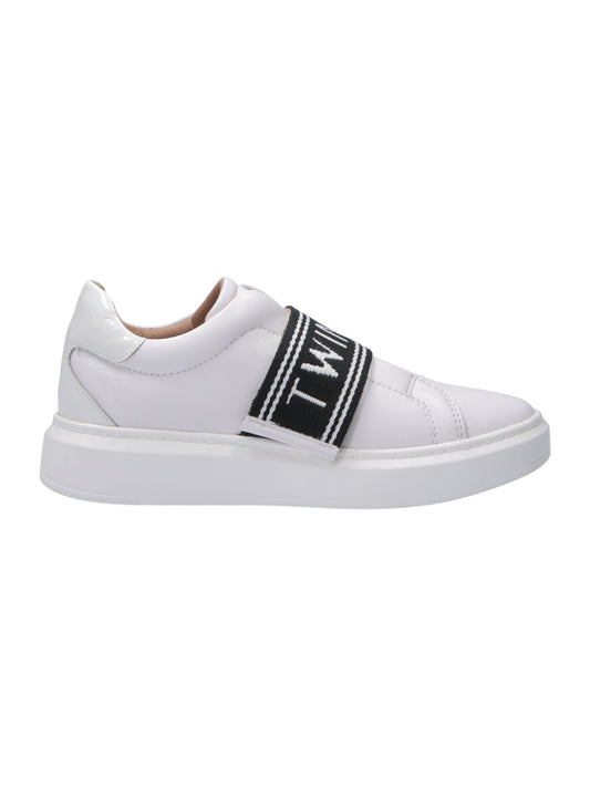 Twin-set Sneakers con Fascia Logata 201TCP134 BIANCO OTTICO