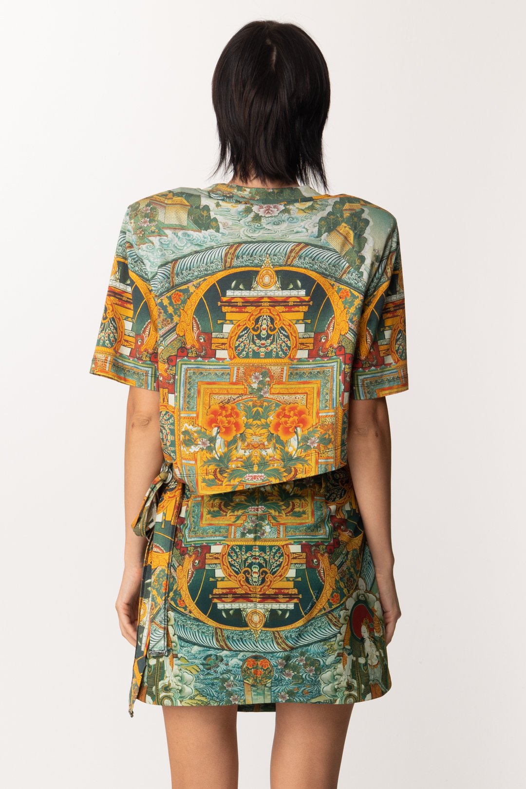 Just Cavalli T-shirt con Stampa Foulard S04GC0434 JADE VARIANT